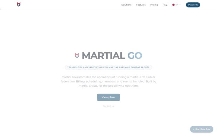 Screenshot of martialgo.com