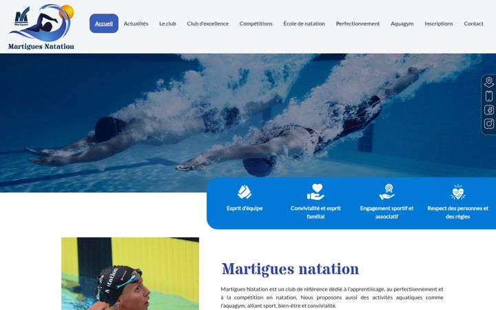 Screenshot of martigues-natation.com