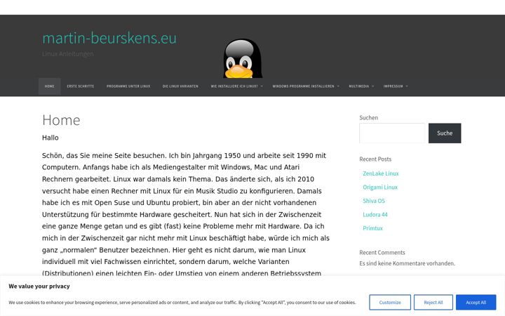 Screenshot of martin-beurskens.eu