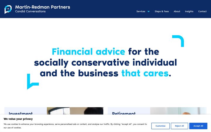 Screenshot of martin-redmanpartners.co.uk