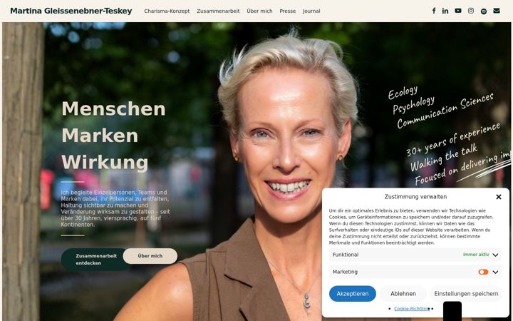 Screenshot of martina-gleissenebner-teskey.com