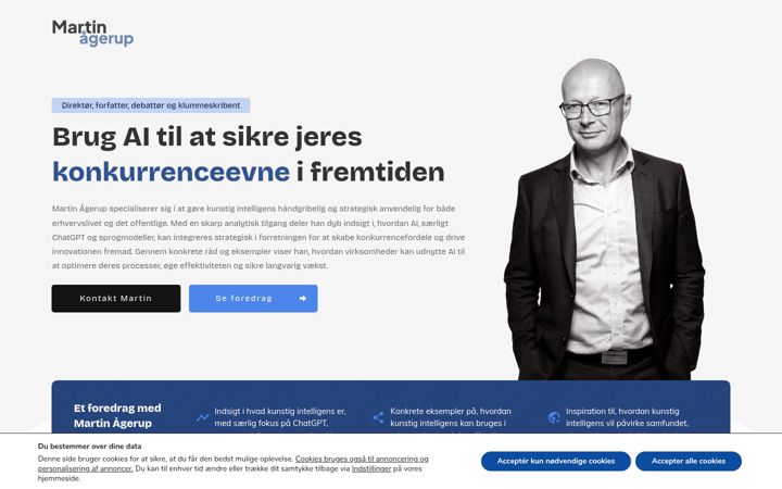 Screenshot of martinaagerup.dk
