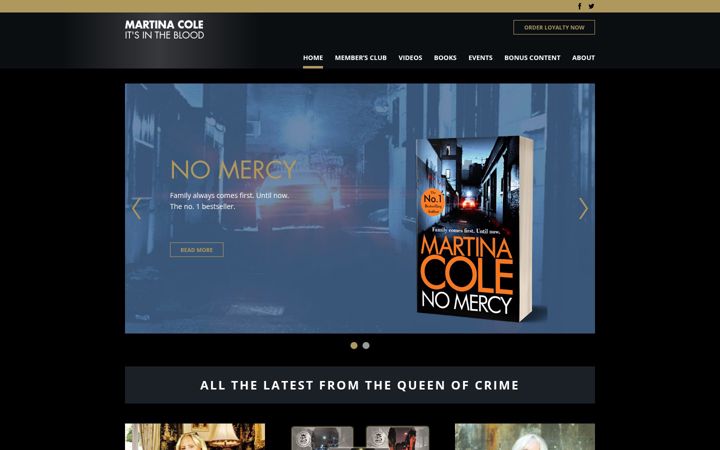 Screenshot of martinacole.co.uk