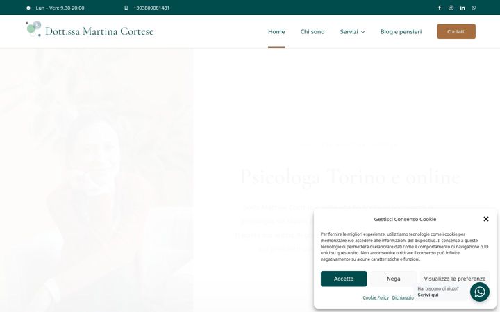 Screenshot of martinacortese.com