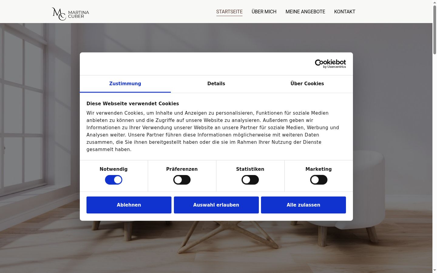 Sutikimo reklamjuostės, rodytos prieš bet kokią sąveiką, ekrano kopija