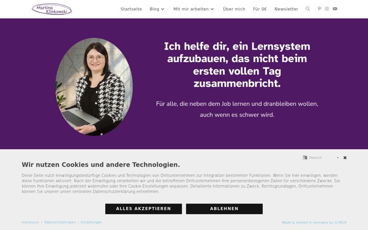 Screenshot of martinaklinkowski.de