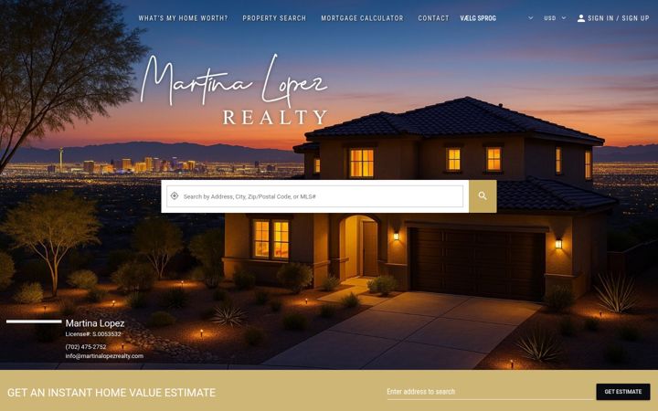 Screenshot of martinalopezrealty.com