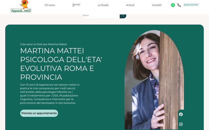 Screenshot of martinamattei.it
