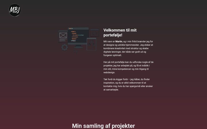 Screenshot of martinbj.dk