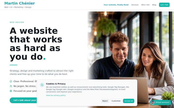 Screenshot of martinchenier.com