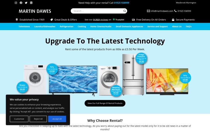 Screenshot of martindawesrentals.com