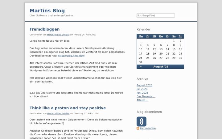 Screenshot of martindroessler.de