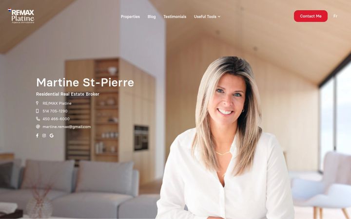 Screenshot of martine-stpierre.com