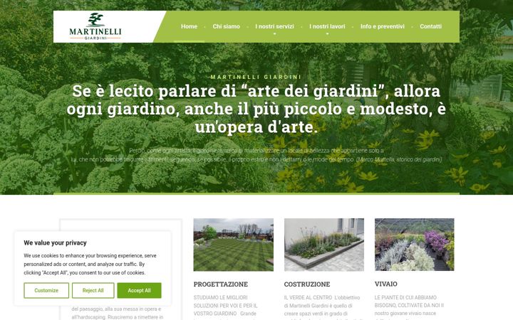 Screenshot of martinelligiardini.com