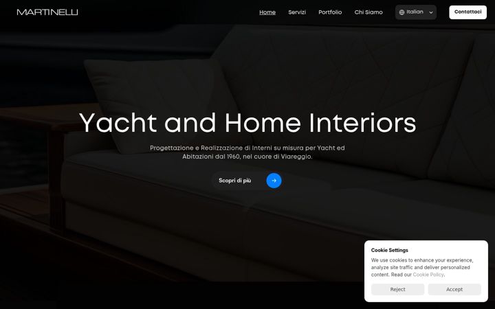 Screenshot of martinellinteriors.it