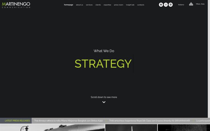 Screenshot of martinengocommunication.com