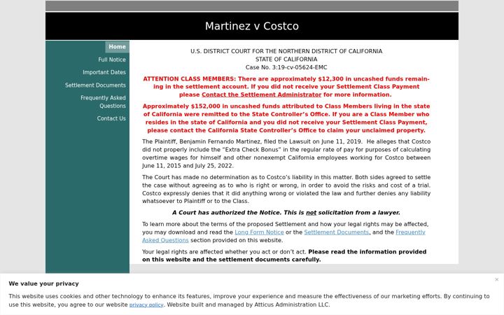 Screenshot of martinezvcostco.com