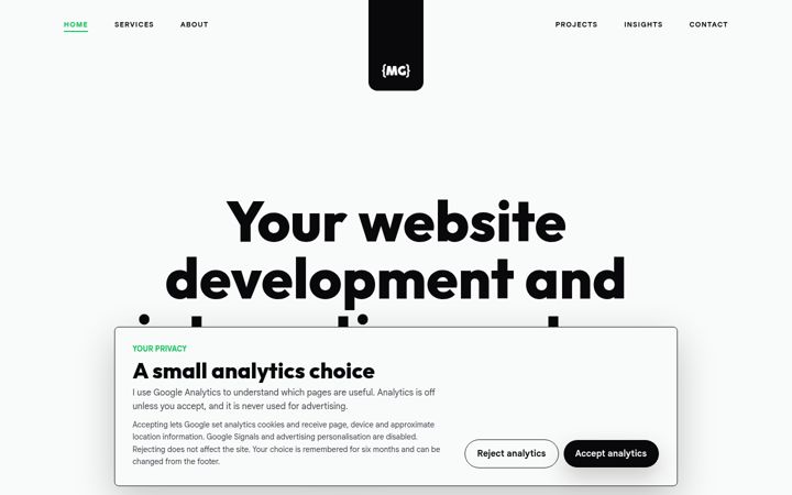 Screenshot of martingreenwood.com