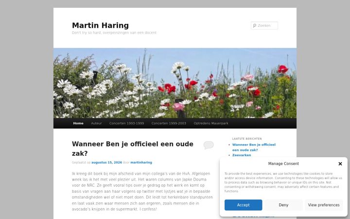 Screenshot of martinharing.nl
