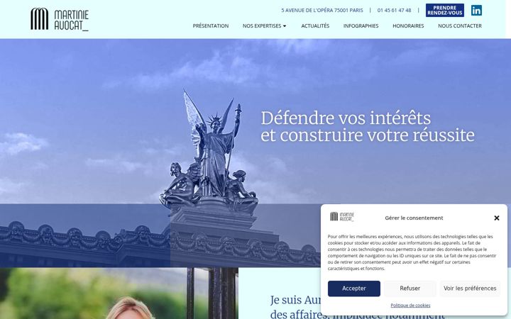 Screenshot of martinieavocat.com