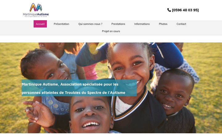 Screenshot of martiniqueautisme.fr