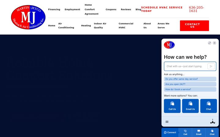 Screenshot of martinjetco.com