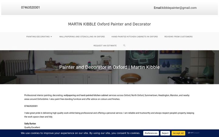 Screenshot of martinkibble.co.uk