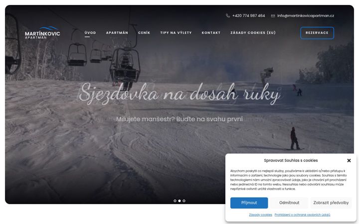 Screenshot of martinkovicapartman.cz