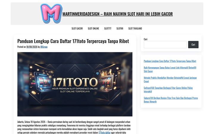 Screenshot of martinmeridadesign.com