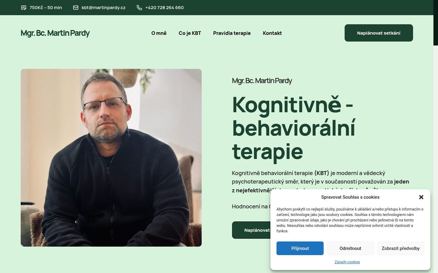 Posnetek zaslona pasice za privolitev, prikazane pred kakršno koli interakcijo