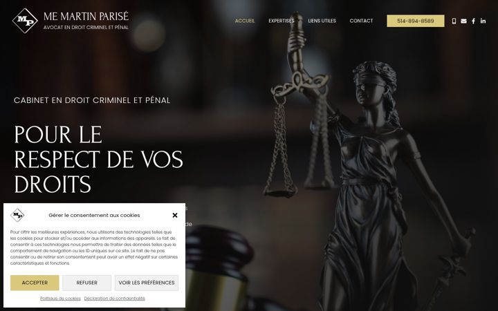Screenshot of martinparise.com