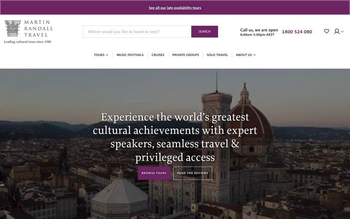 Screenshot of martinrandall.com