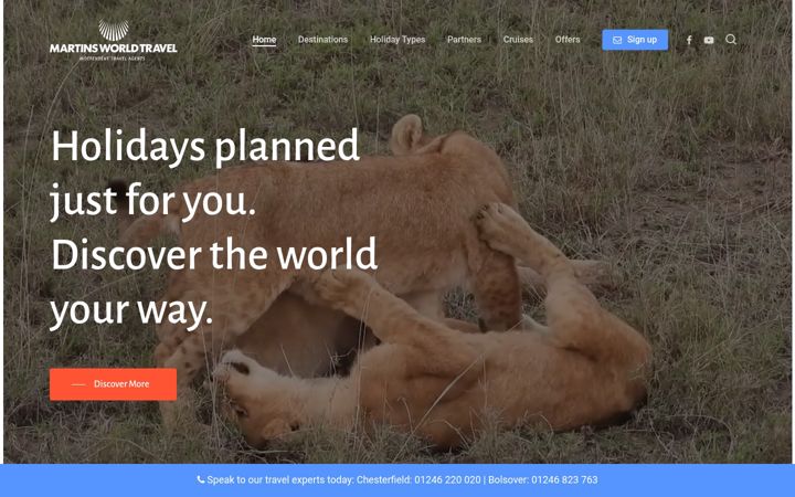 Screenshot of martins-world-travel.co.uk