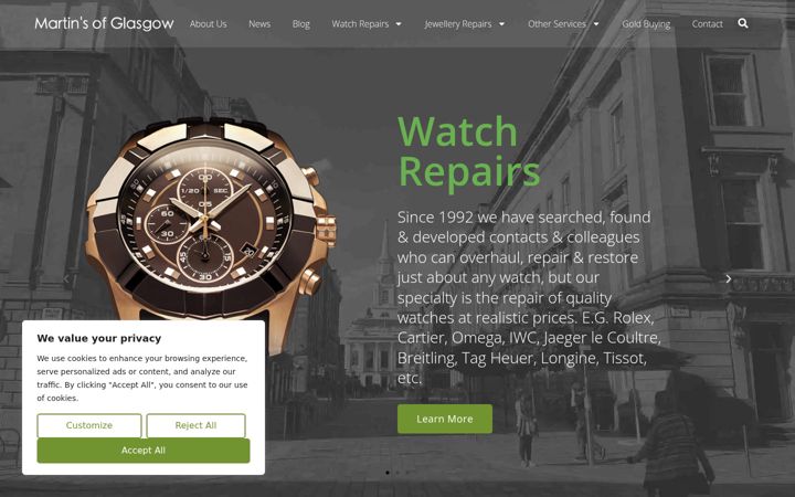 Screenshot of martinsjewellers.co.uk