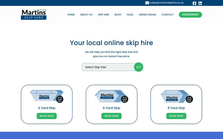 Screenshot of martinskiphire.co.uk