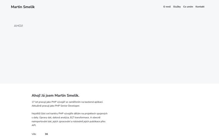Screenshot of martinsmelik.com