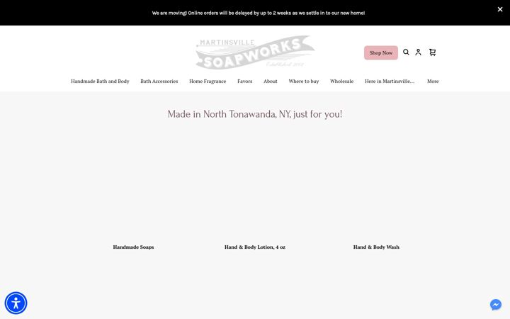 Screenshot of martinsvillesoapworks.com