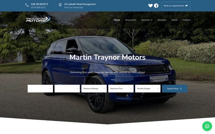 Screenshot of martintraynor.co.uk