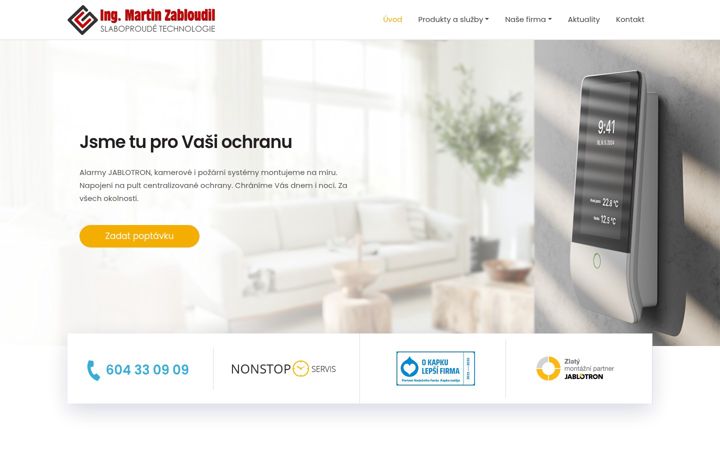Screenshot of martinzabloudil.cz