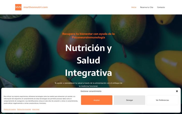 Screenshot of martivonnutri.com