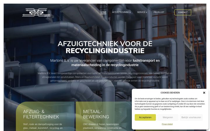 Screenshot of martons.nl
