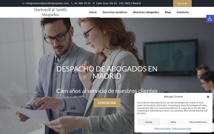 Screenshot of martorellysmithabogados.com