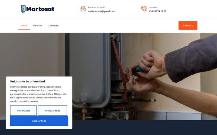 Screenshot of martosat.com