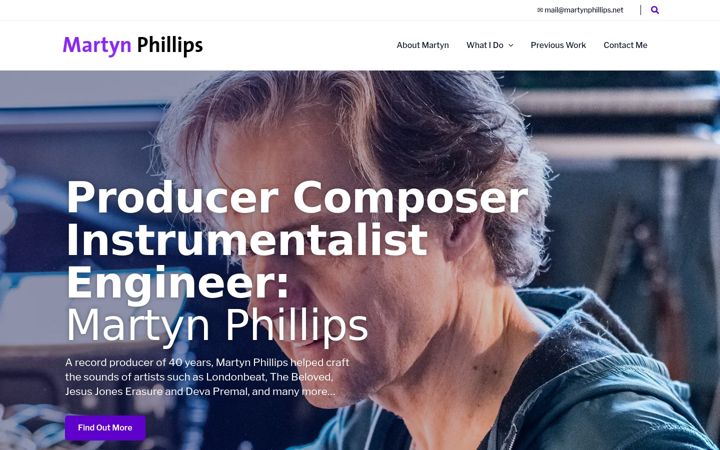 Screenshot of martynphillips.com