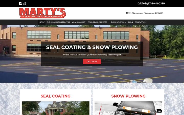 Screenshot of martyssealing.com