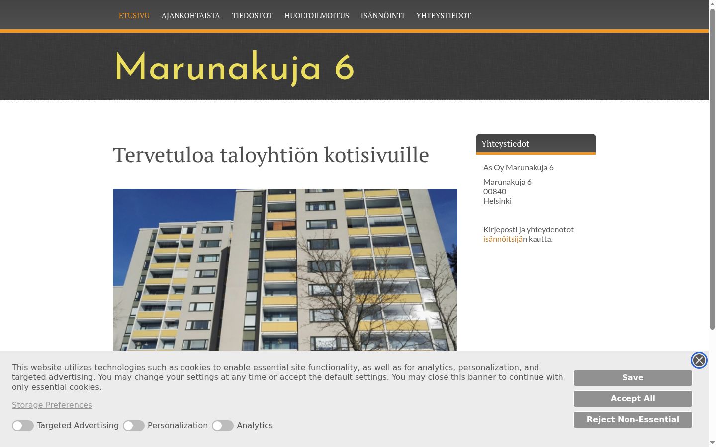 Sutikimo reklamjuostės, rodytos prieš bet kokią sąveiką, ekrano kopija