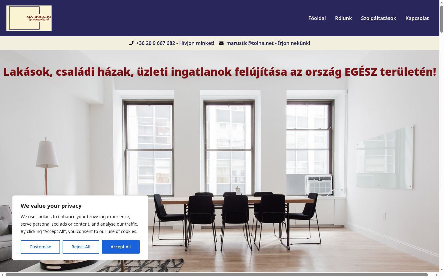 Screenshot des Einwilligungsbanners vor jeglicher Interaktion