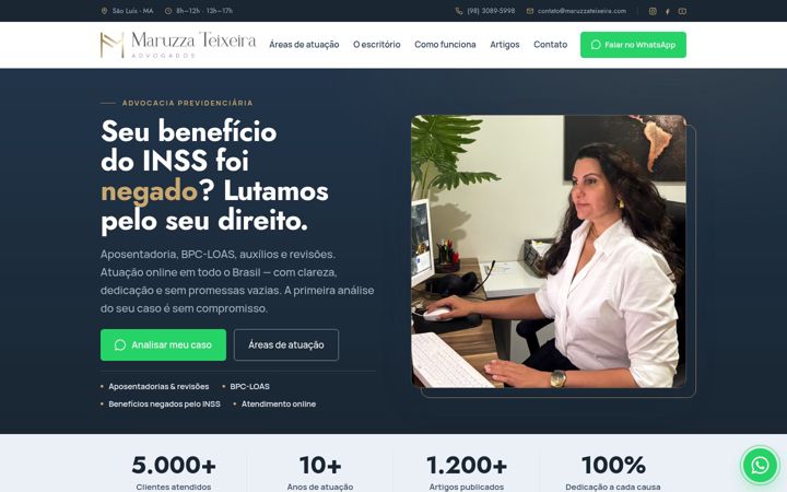 Screenshot of maruzzateixeira.com