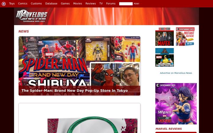 Screenshot of marvelousnews.com
