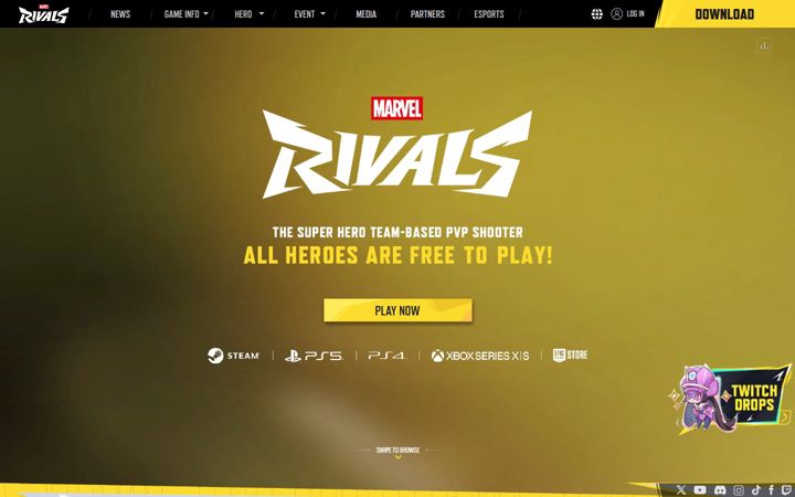 Screenshot of marvelrivals.com